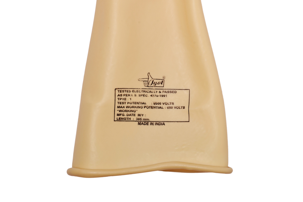 Electrical Shockproof Rubber Hand Gloves 650 V