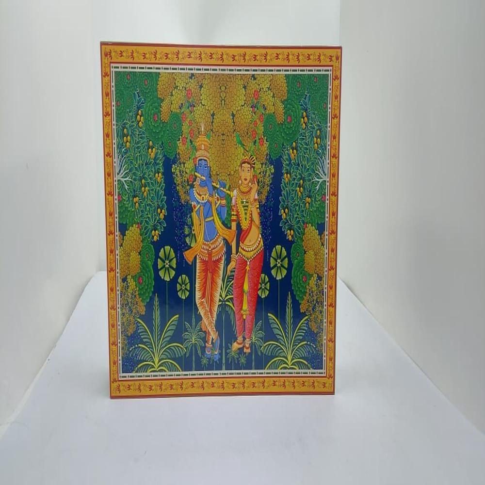 Premium Mdf Box - Medium-density Fibreboard, 25x25 Cm, Multicolor | Glossy Finish, Detachable Lid, Traditional Indian Art