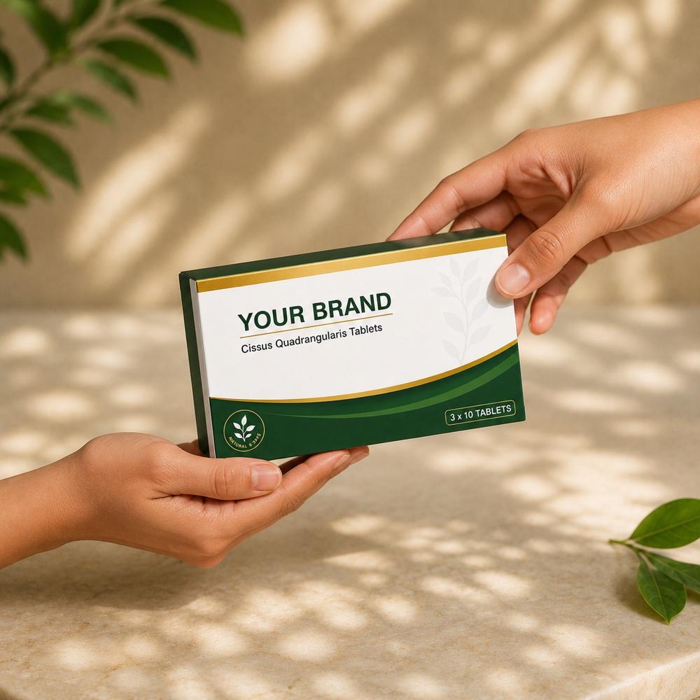 Cissus Quadrangularis Tablets | Bone Strength & Joint Support Herbal Supplement - Brand Name: Oem Private Label