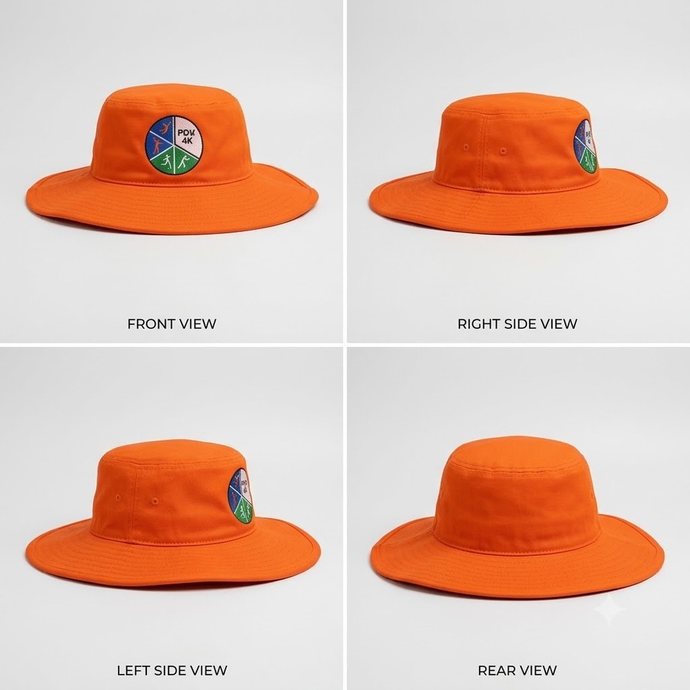 Customised Logo Hats - Color: Orange