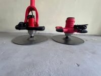 Concrete Mini Power Trowel Manual - Steel Alloy Frame, 600x600x400mm, Red, 2800w Hand Operated