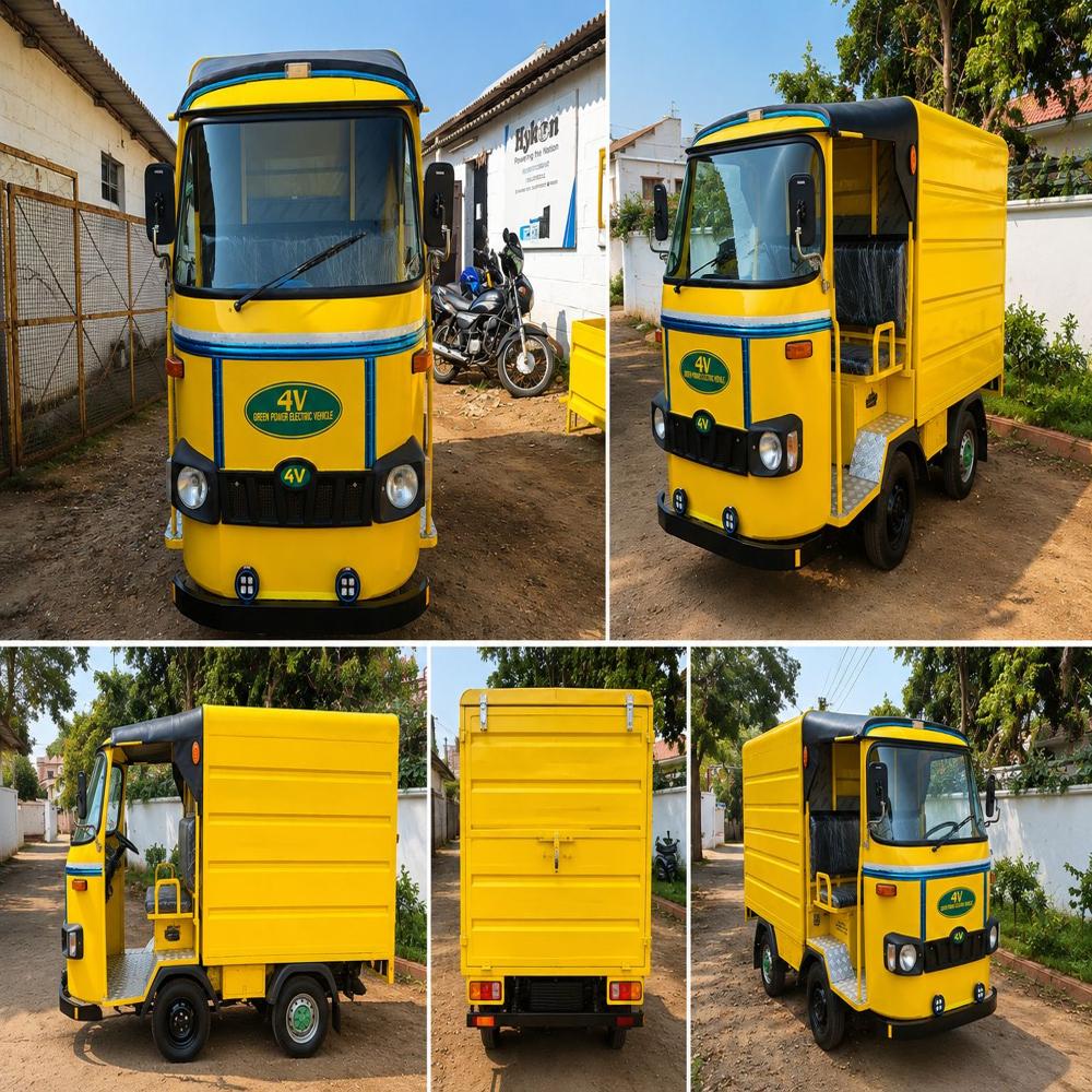4 Wheeler Electric campus inside vehicle