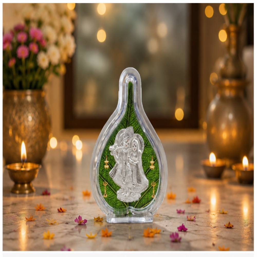 Silver Radhakrishna Pan Stand