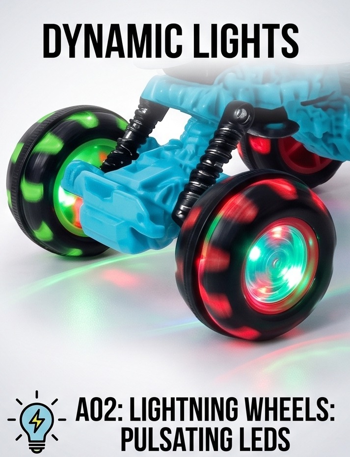 Die-Cast Animal Lightning Wheel Car