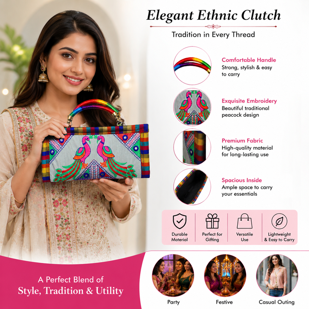 Premium Wedding Special Ethnic Clutch for Women