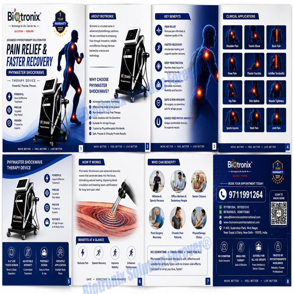 Smart Acoustic Wave Therapy Machine for Physiotherapy Centers