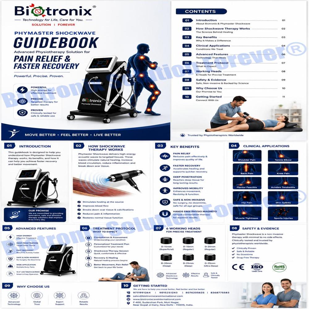 Smart Acoustic Wave Therapy Machine for Physiotherapy Centers