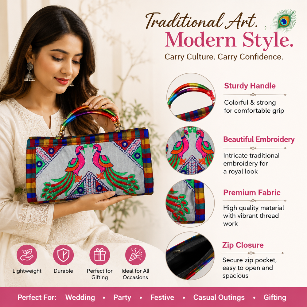 Handicraft Handbag-Hand Clutch And Wallet Bags