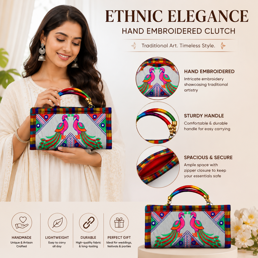 Premium Gujarati Handcrafted Clutch Bag