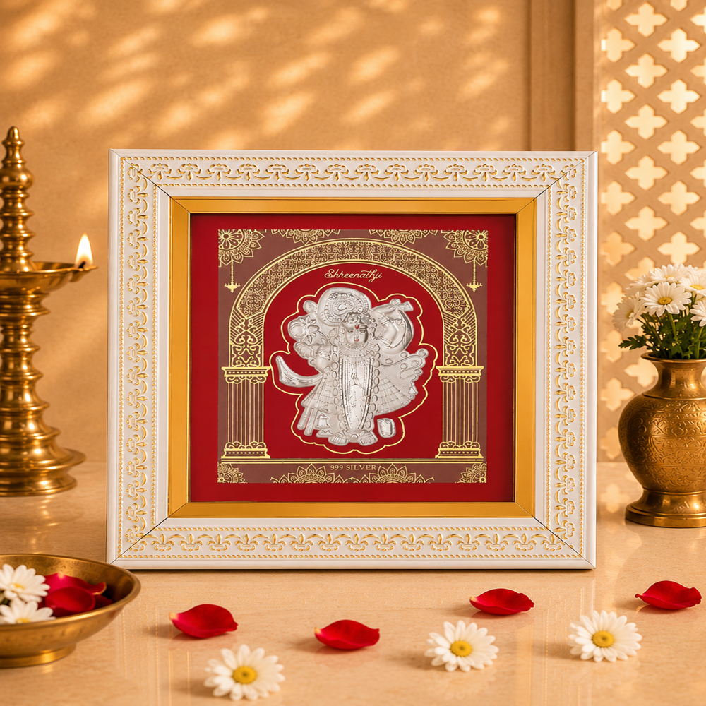 999 Pure Silver Shrinathji Frame