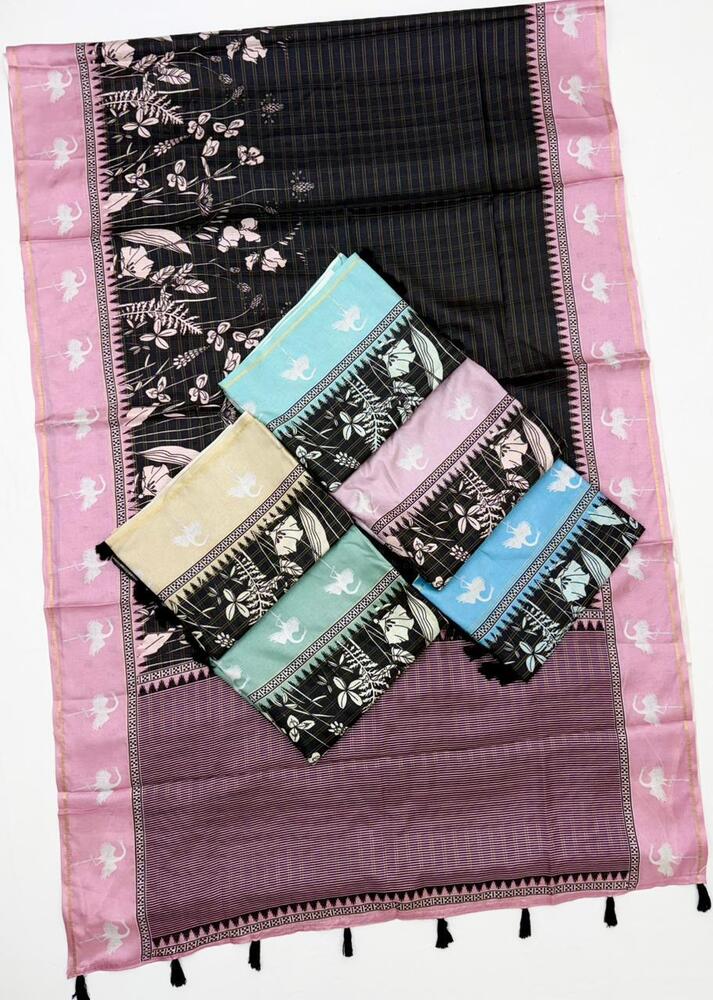 Kazari Charvi Tusser Saree