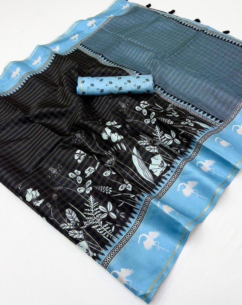 Kazari Charvi Tusser Saree
