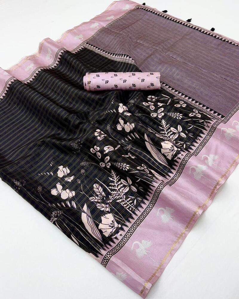 Kazari Charvi Tusser Saree