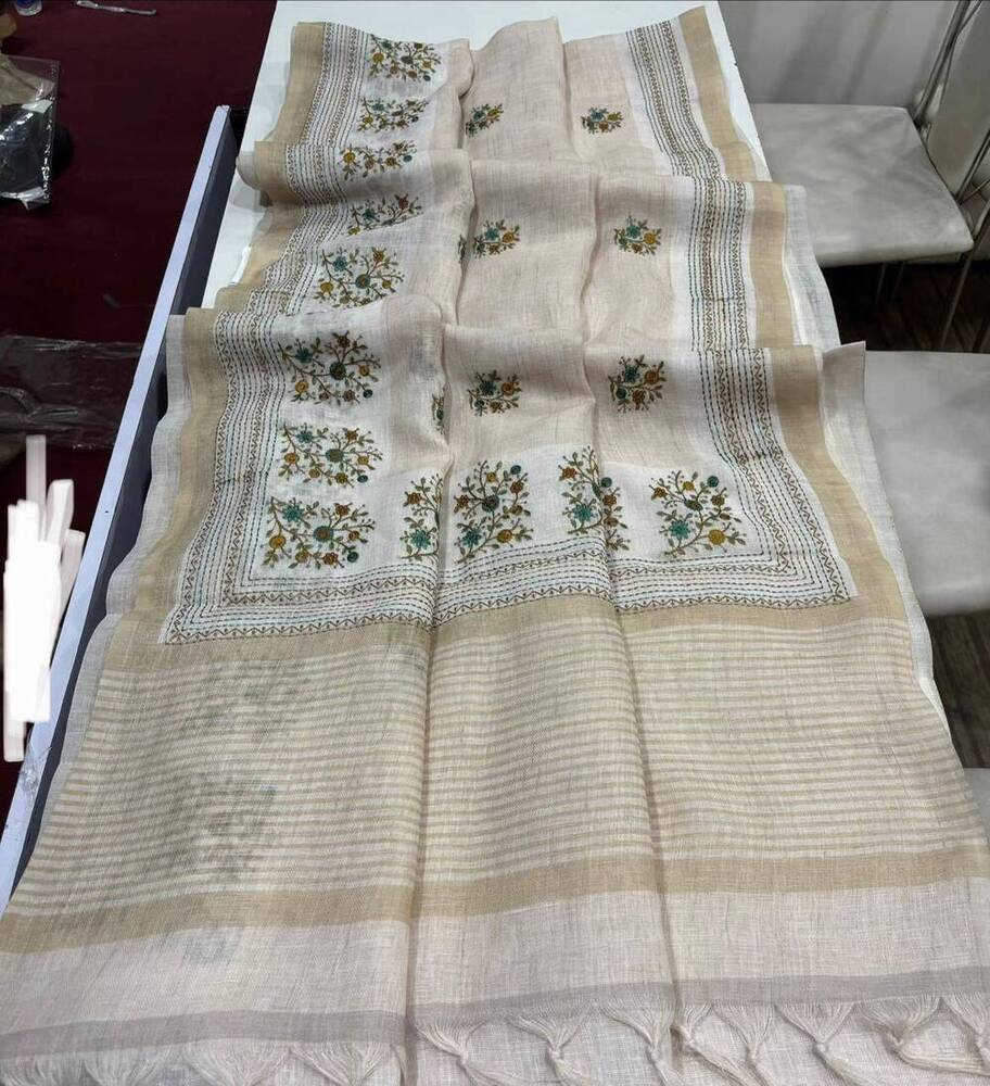 Bengal Khadi Linen Saree