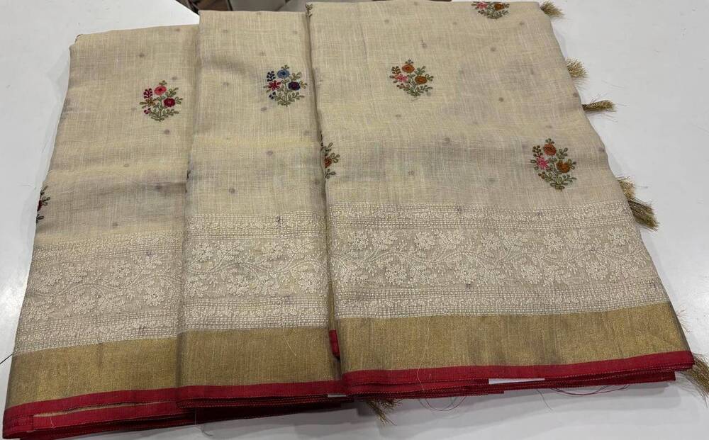 Bengal Linen Tissue Saree