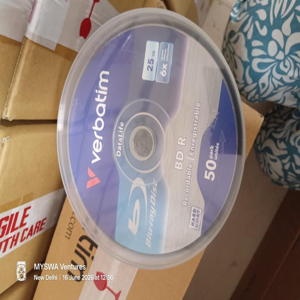 VERBATIM BDR 25GB 50PK SPINDLE