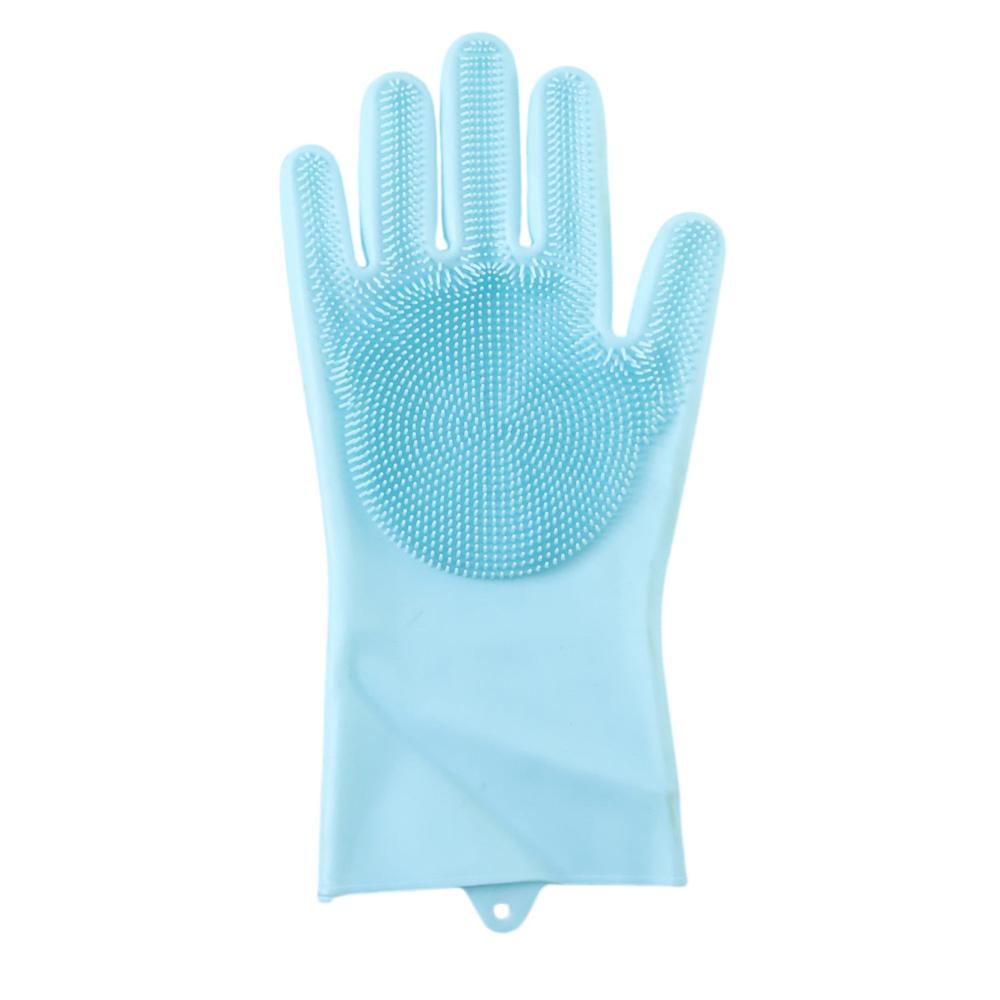 Right Hand Silicone Dishwashing Cleaning Glove with Scrubber Brush (1 Pc)