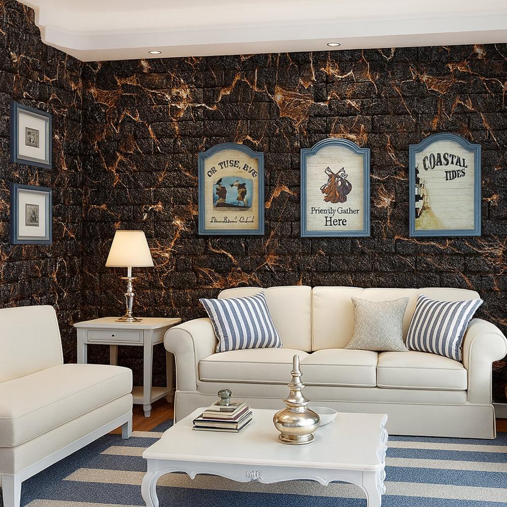 Wallpaper 3D Foam Wallpaper Sticker Panels (76 x 70 Cm / 1 Pc)