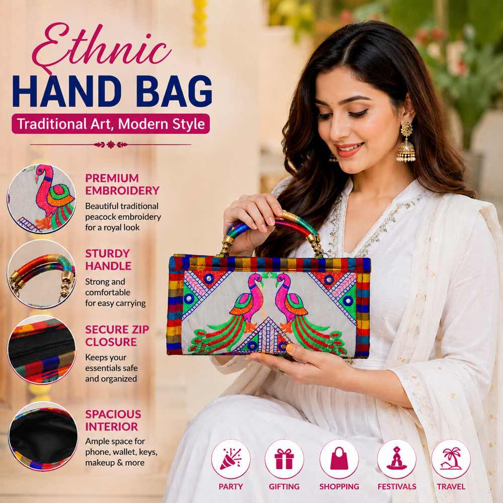 Premium Handcrafted Ethnic Clutch Bag