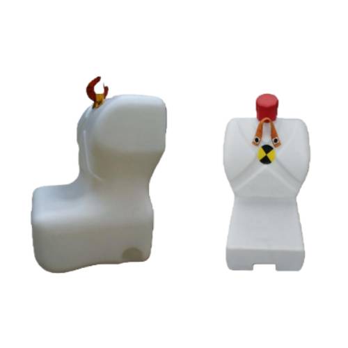Water Filled Dummy Test Manikin ISO 7176 Standard - High-Density Polyethylene, 42x50x85 cm, White, Manual Positioning, Fill/Drain Port
