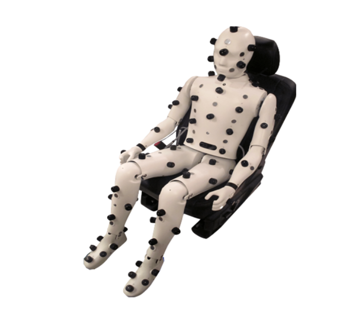 Automotive Cabin Thermal Comfort Evaluation System ASTM Standard - Carbon Fiber/Epoxy Composite Body, 1.75m Heated Sweating Manikin | 36 Sensor Zones, Real-Time Data, Modular Articulation, PC Interface