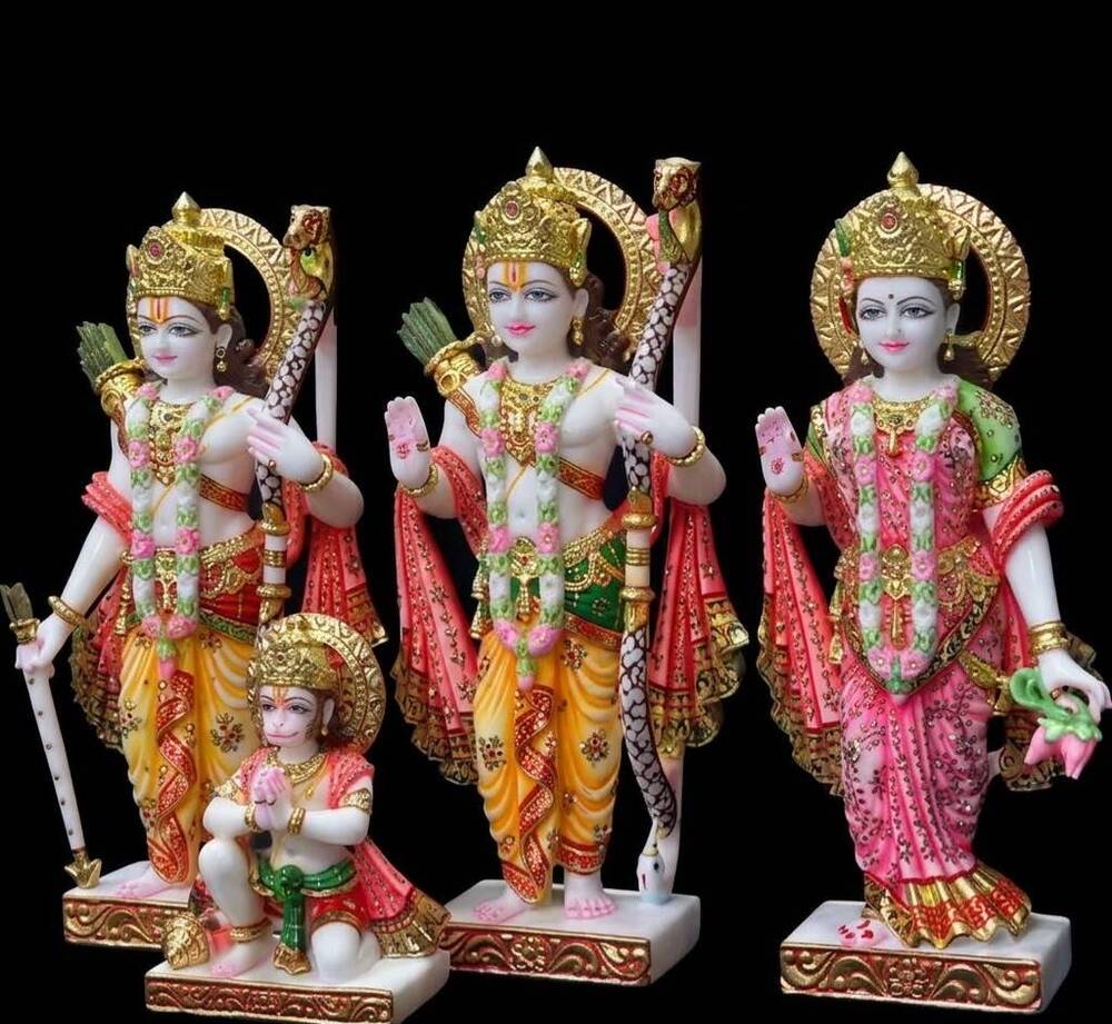 White Ram Darbar Statues