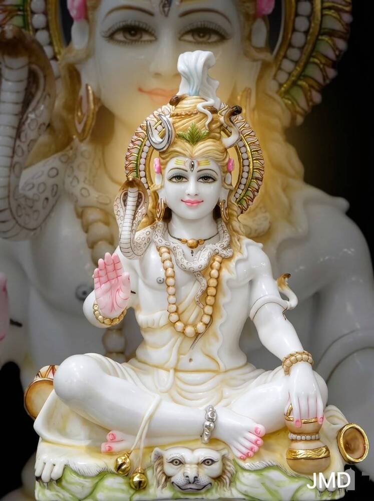 1 ft Marble Mahadev Statues