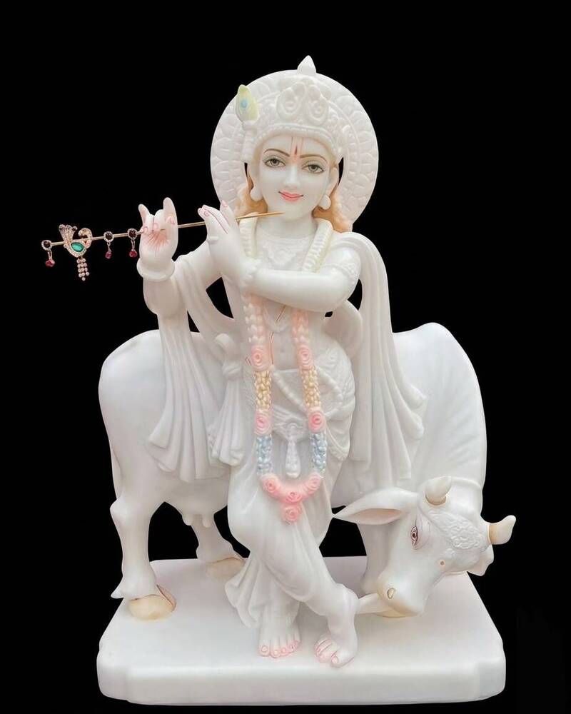Marble Gau Gopal Statues