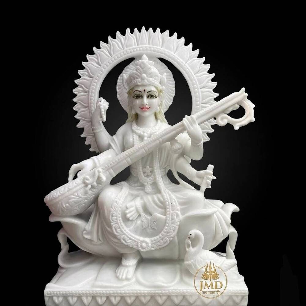 Marble Saraswati Mata Statues