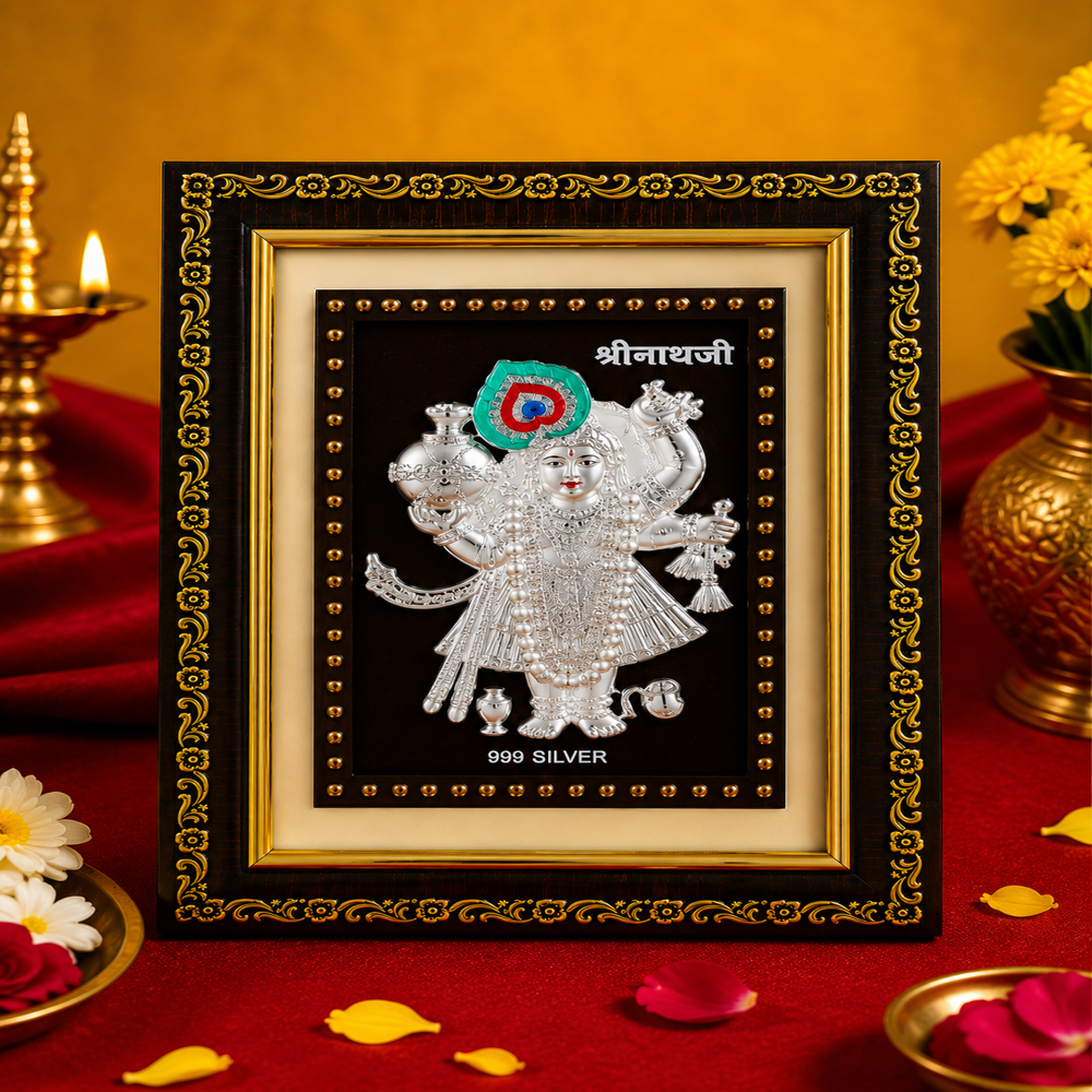 999Pure Silver Shrinathji Frame
