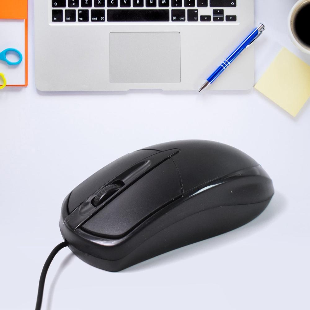 Computer / Laptop Wired Optical Mouse, M-045 - Plastic, Standard Size, Black | 1000 Dpi, Ambidextrous, Usb Wired, Plug And Play