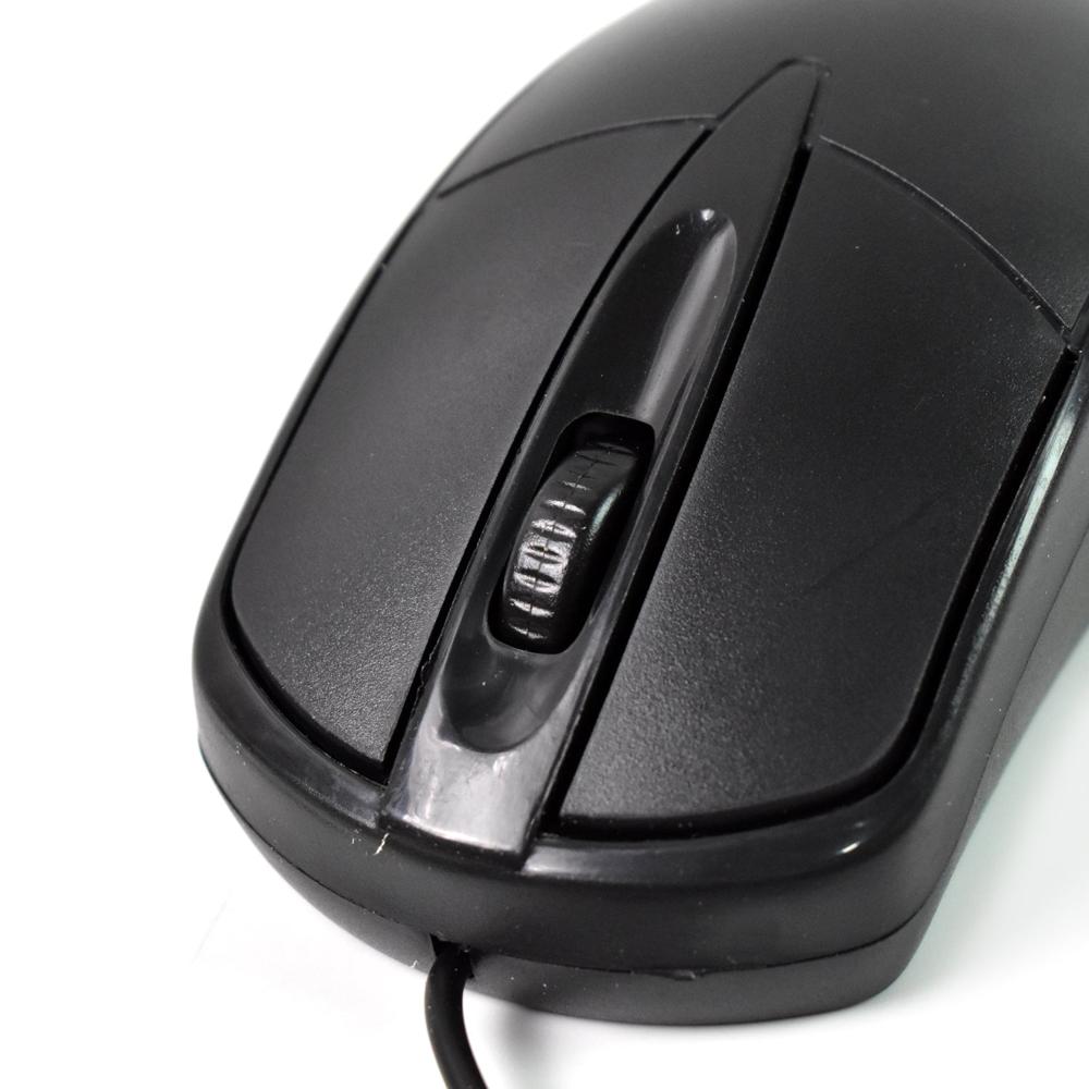Computer / Laptop Wired Optical Mouse, M-045 - Plastic, Standard Size, Black | 1000 Dpi, Ambidextrous, Usb Wired, Plug And Play