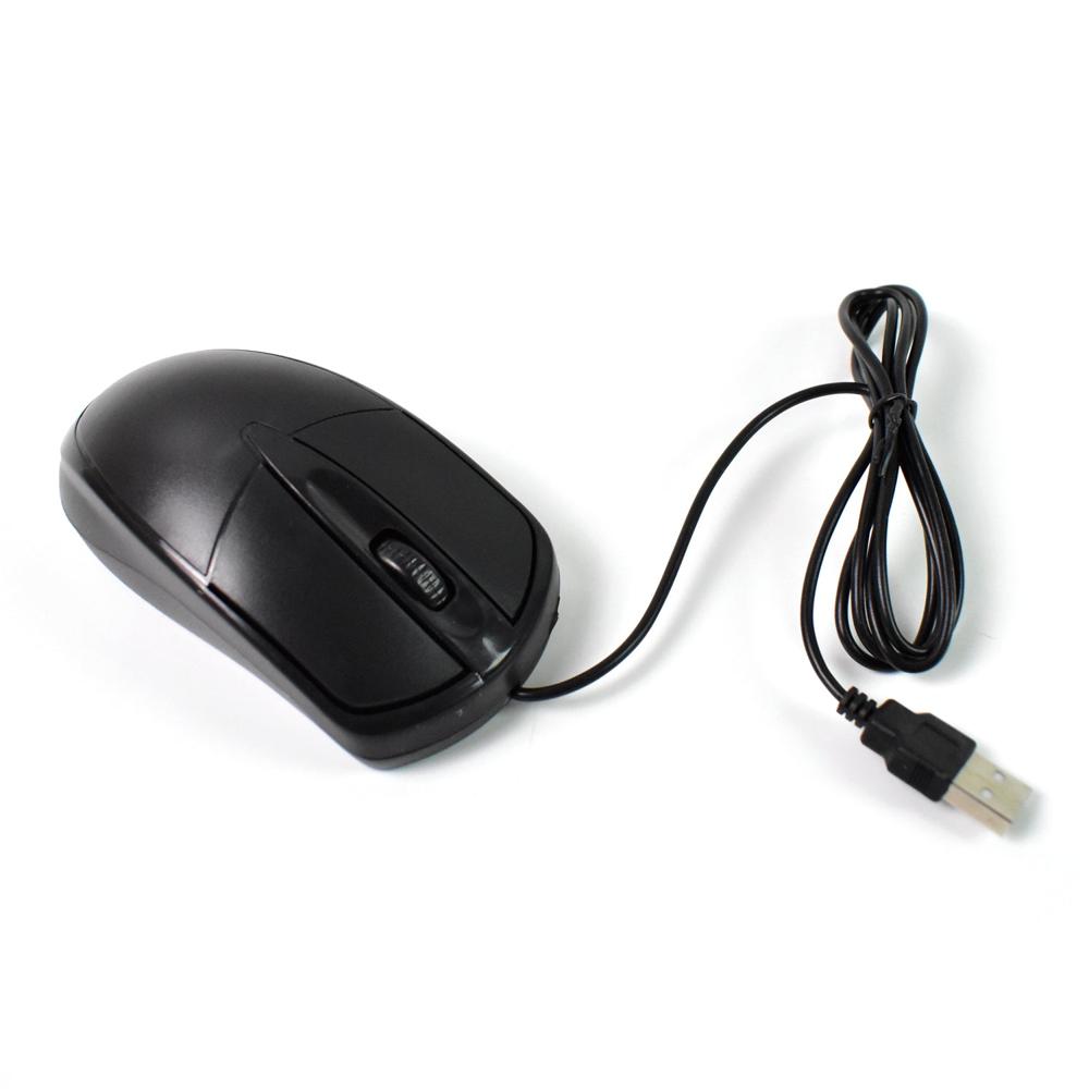 Computer / Laptop Wired Optical Mouse, M-045 - Plastic, Standard Size, Black | 1000 Dpi, Ambidextrous, Usb Wired, Plug And Play