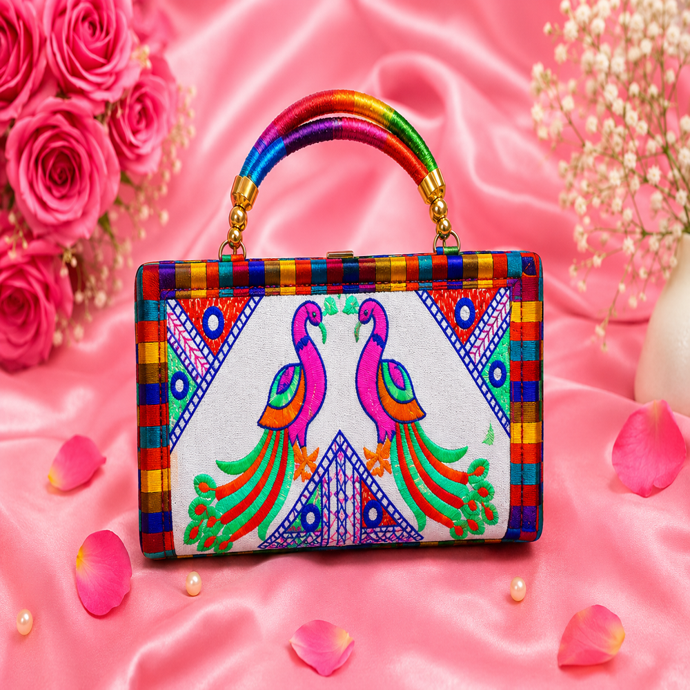 Designer Peacock Art Purse for Women