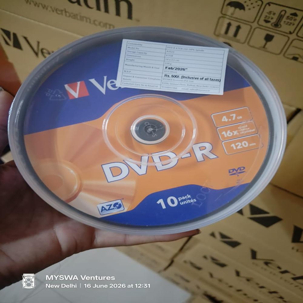 VERBATIM DVD+RW  4.7 GB 10PK CAKE BOX
