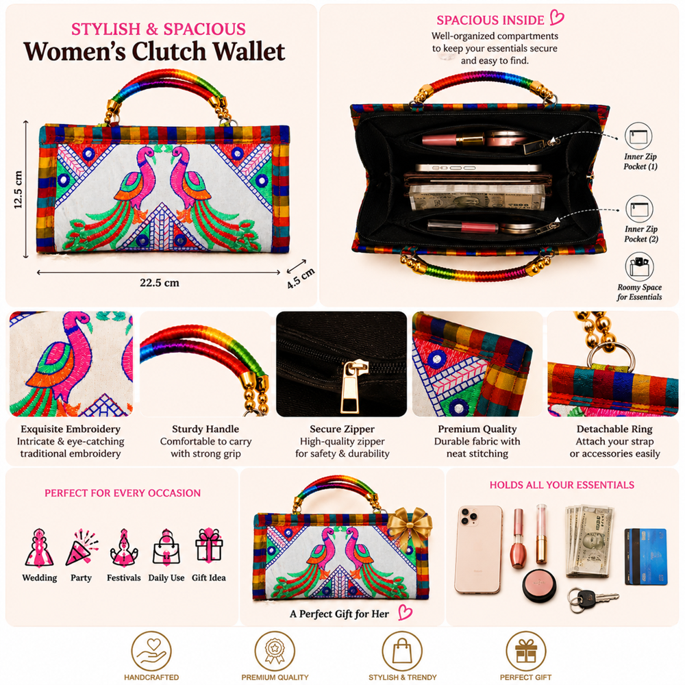Premium Fabric Clutch for Wedding Occasion