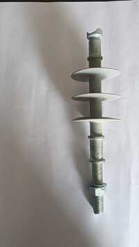 11kv 16mm Pin Polymer Insulator - Silicone Rubber & Frp Core, Gray, Creepage 295mm, Uv Resistant, Threaded Pin