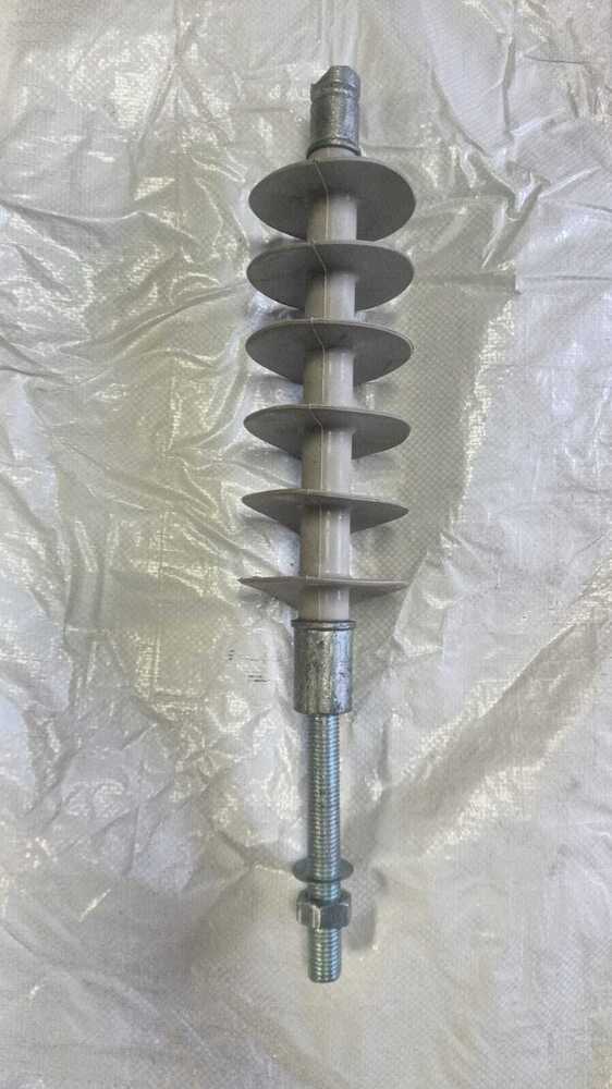 22KV 24mm Long Fly Pin Polymer - Silicone Rubber Composite, 280-320mm Length, Grey, 8kN Cantilever Strength, 600mm Creepage