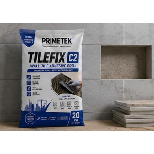 Tilefix C2 Wall Tile Adhesive Pro+ - Polymer Modified Cementitious, 20kg Grey, >10 N/mmâ² Compressive Strength, Water Resistant, Anti-slip