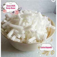 Goat Milk Soap Raw Material - Goat Milk Base, Milky White, Solid Chunks | Mild Fragrance, Suitable For All Skin Types