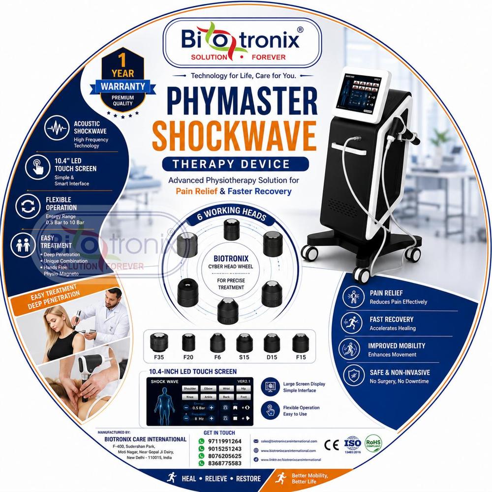Medical Grade Shockwave Therapy Machine with Six Treatment Heads