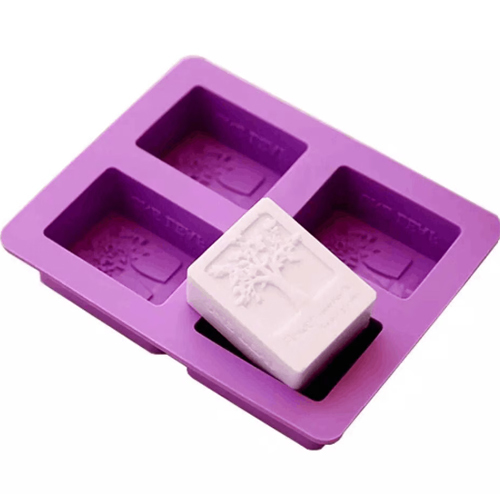4 Cavity Flower Tree Silicone Soap Molds