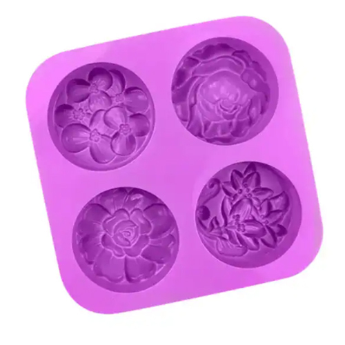 4 Cavity Rose Mould 60gm