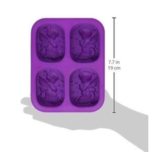 4 Cavity Silicone Mold for DIY Handmade Soap