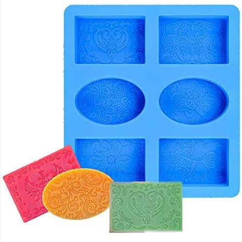 6 Cavities Silicone Soap Molds