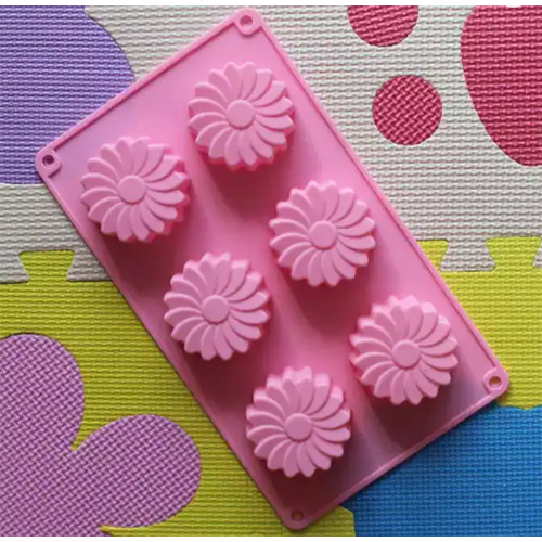 6 cavity Round Moon Mould 80gm