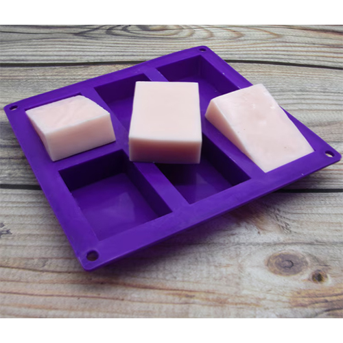 6 Cavity Silicone Soap Mold For Homemade Craft Soap Mold Thickened Rectangle Silicone Molds for Soap Making