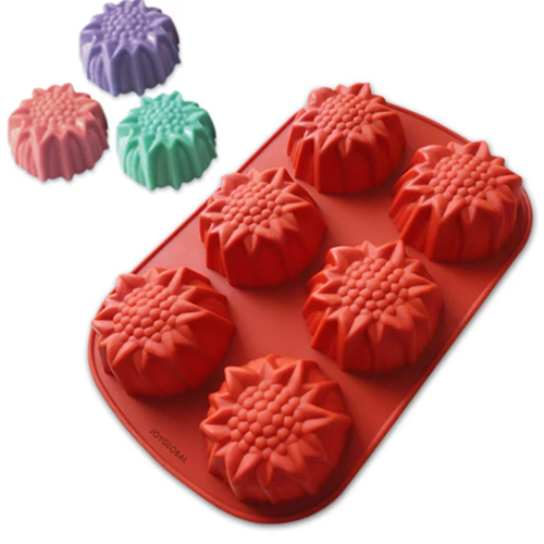6 Cavity Sunflower Silicone All Purpose Mould