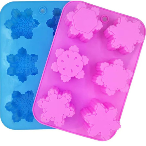 6-Cavity Snowflake Silicone Mold