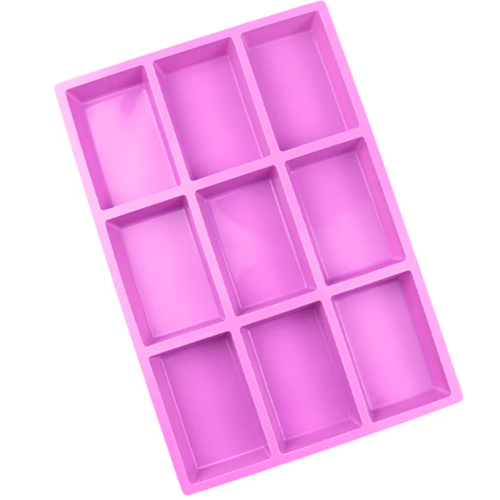 9 cavity rectangle shape silicone soap